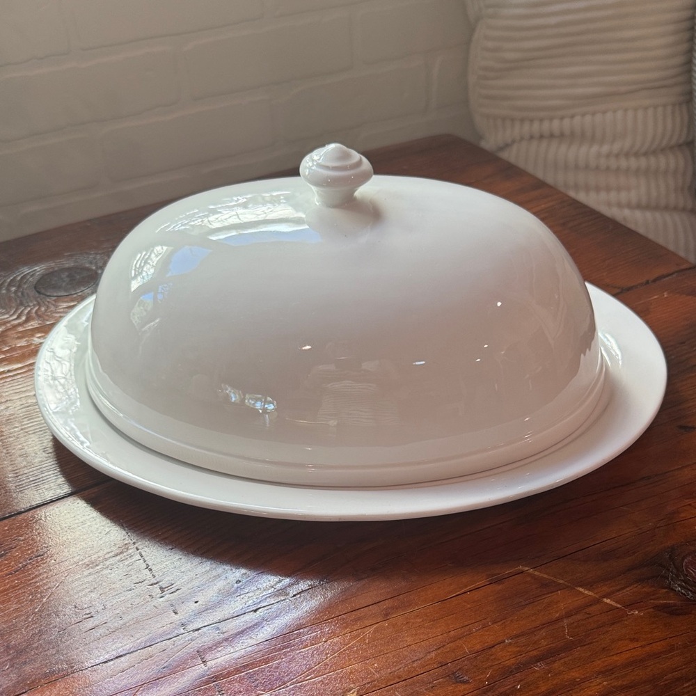 Sur La Table Covered Oval White Serving Platter